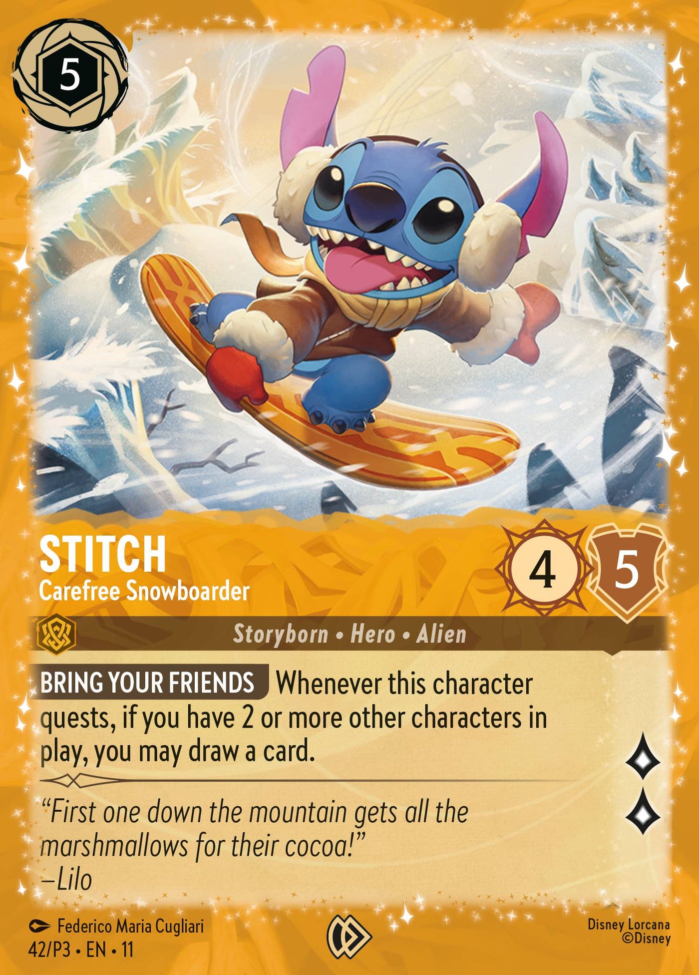 Stitch - Carefree Snowboarder