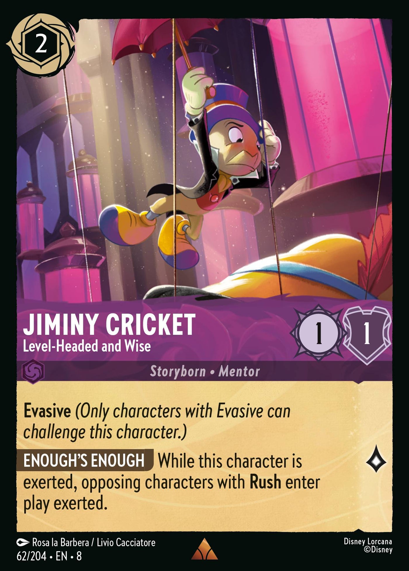 Jiminy Cricket - Level-Headed and Wise